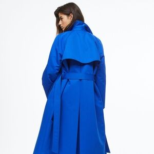 H&M bright blue trench coat